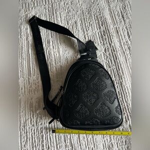 Ed Hardy Black Embossed Backpack Bag